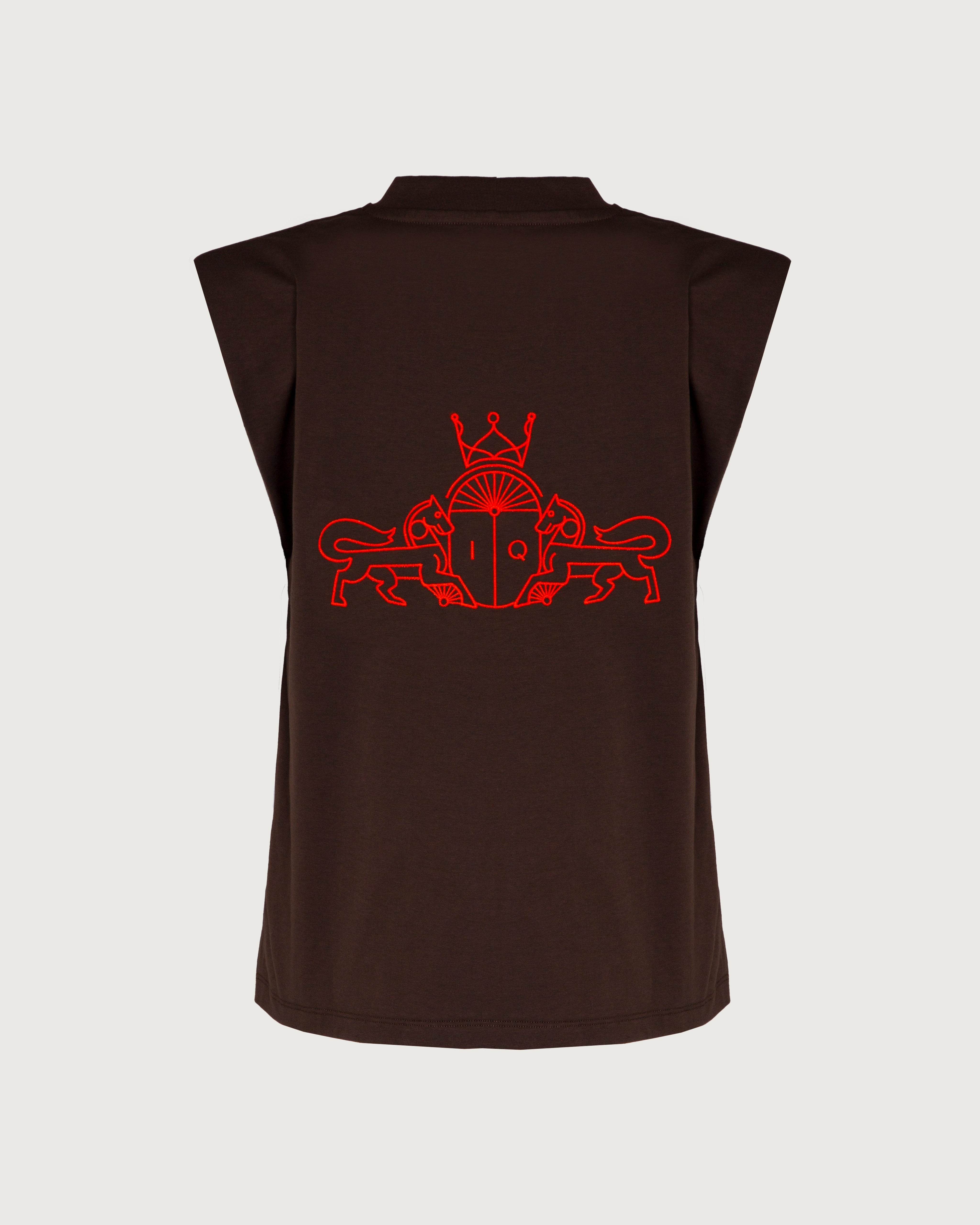 CAMISETA SHEREZADE MARRON The IQ Collection