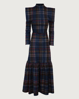 VESTIDO AFRICA CUADROS AZULES The IQ Collection