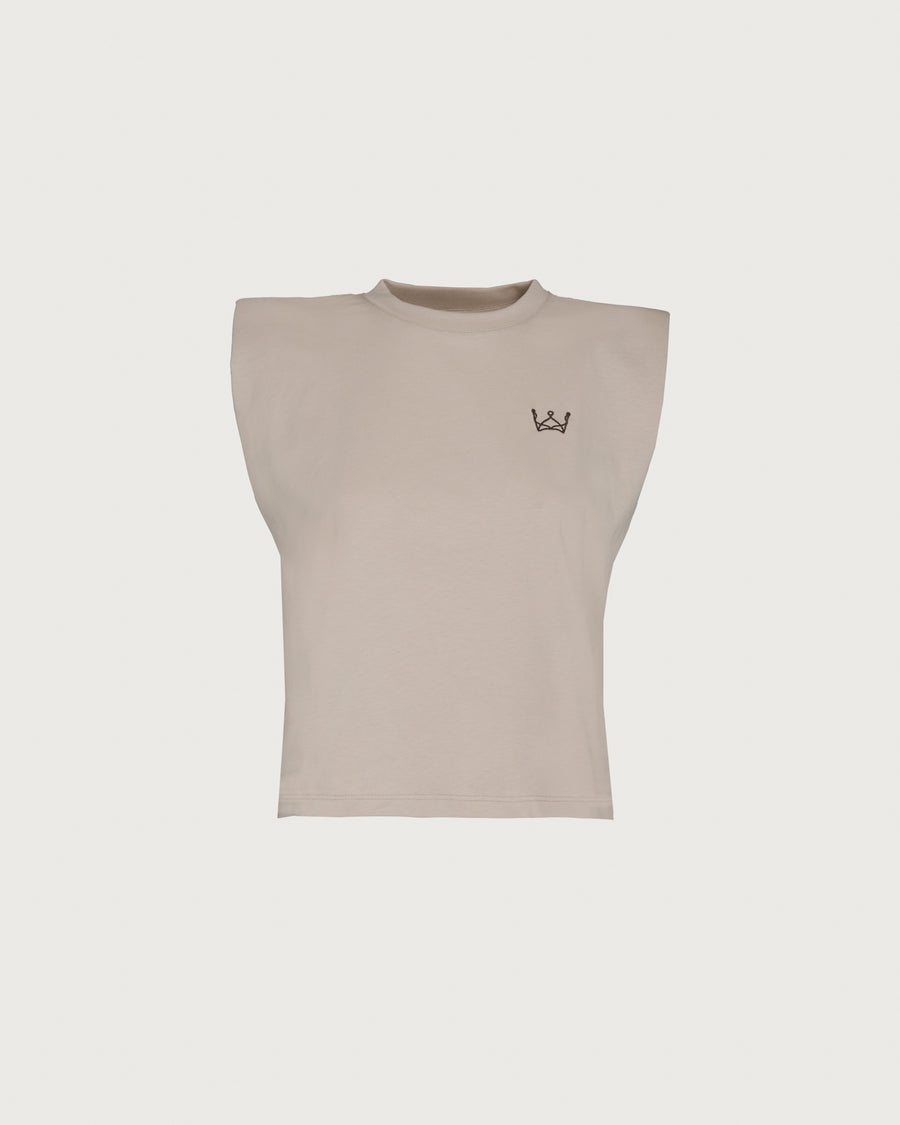 CAMISETA SHEREZADE BEIGE The IQ Collection