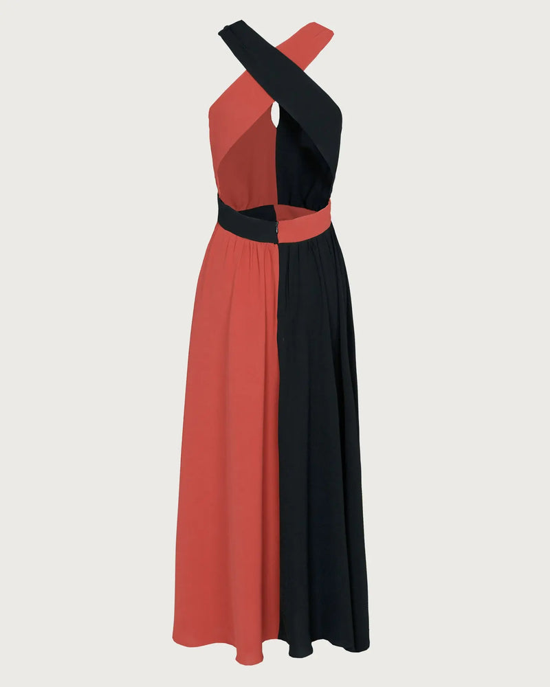 VESTIDO ROSAL BICOLOR The IQ Collection