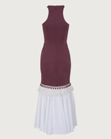 VESTIDO SOMBRA GRANATE The IQ Collection