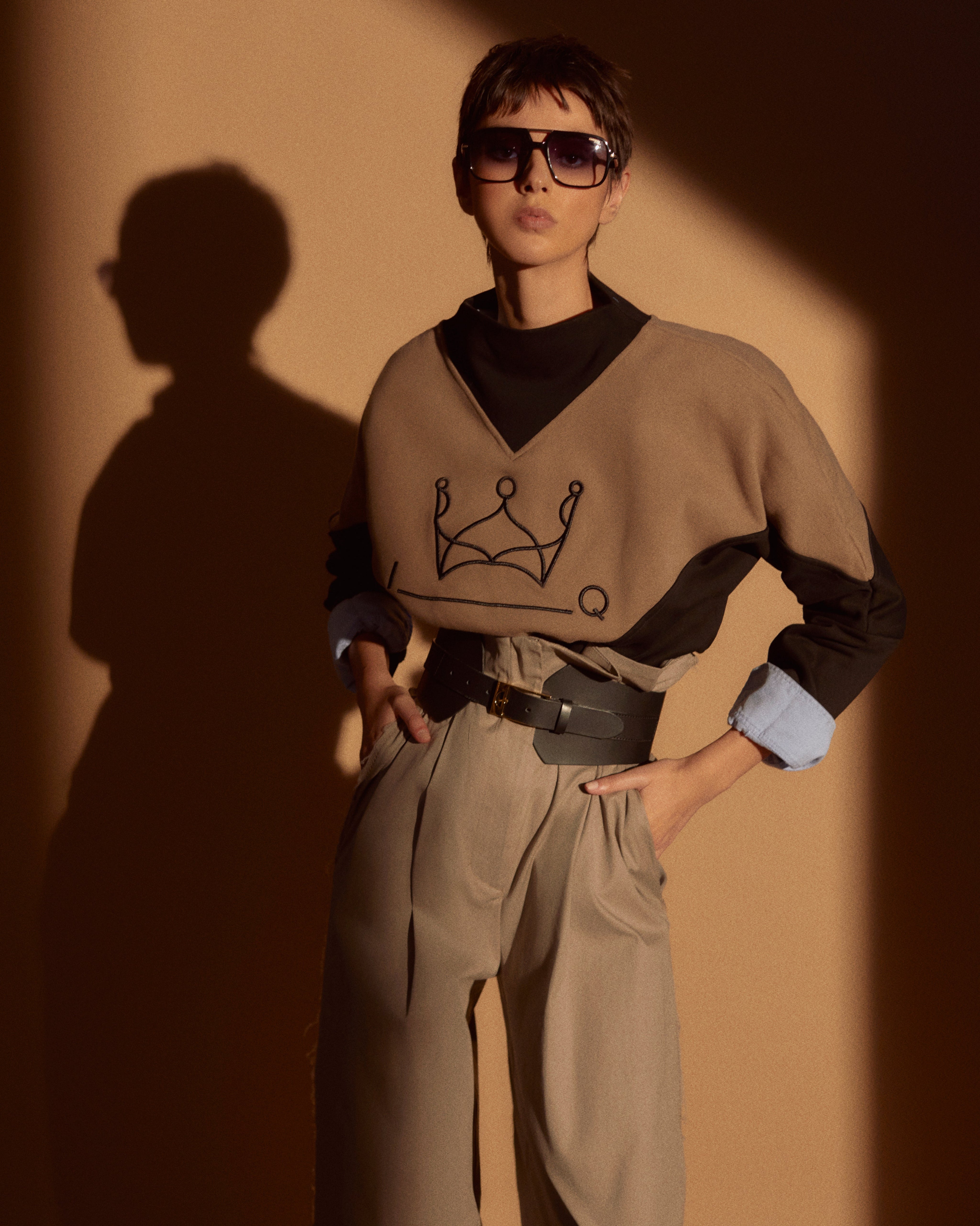 SUDADERA BRODIE TOPO Y NEGRO The IQ Collection